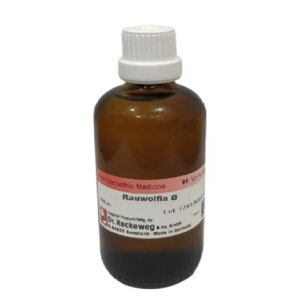 Dr. Reckeweg Rauwolfia Serp Mother Tincture Q (100 ML) For Blood Pressure Levels, Anxiety, Depression