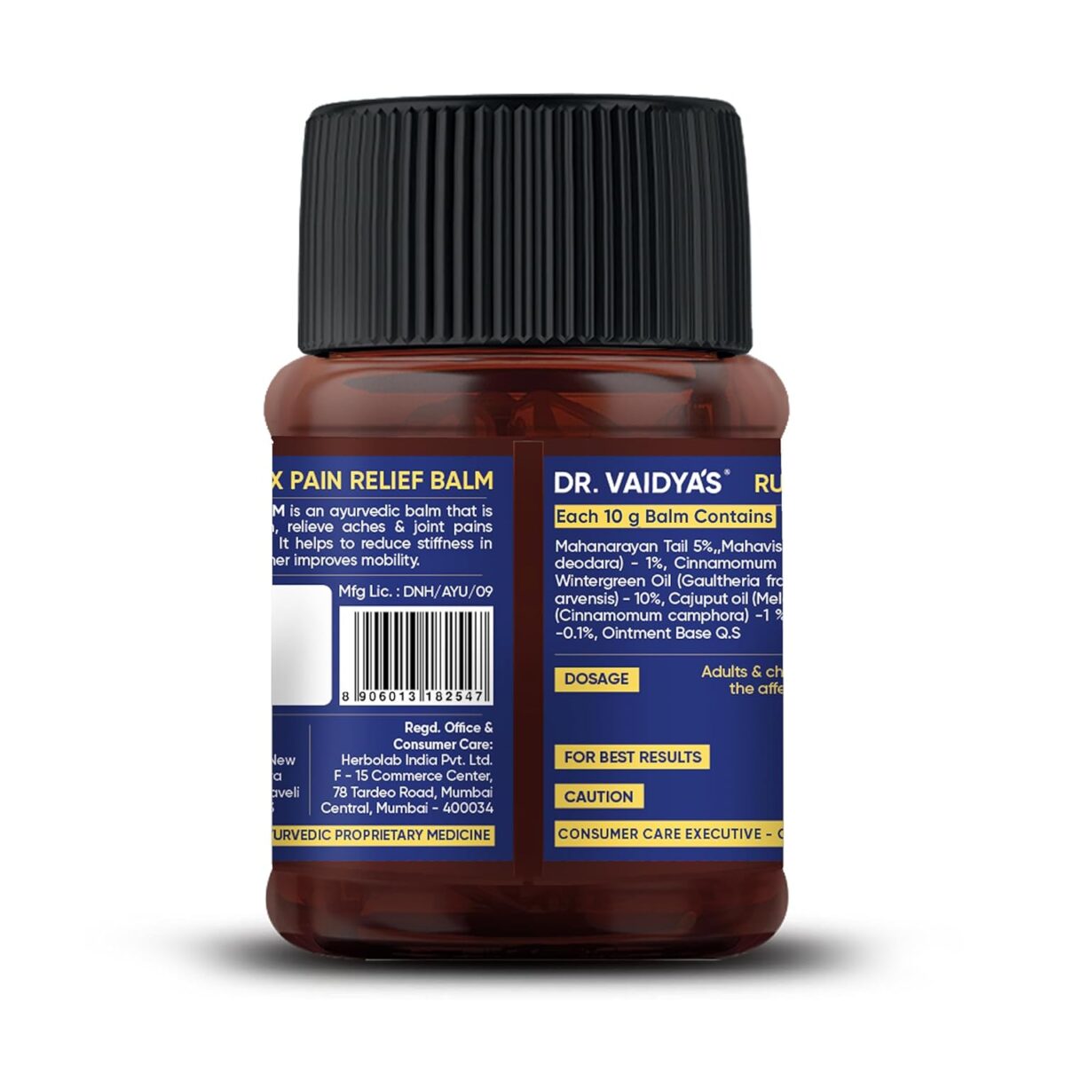 Dr. Vaidya's Rumox Pain Relief Balm | Ayurvedic Muscle & Joint Pain Balm (50g) - Image 3