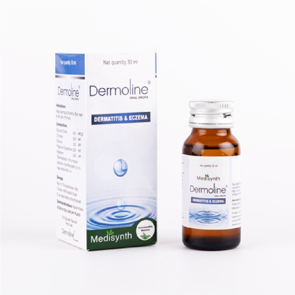 Medisynth Dermoline Oral Drop (30 ML) For Skin Disorders, Eczema