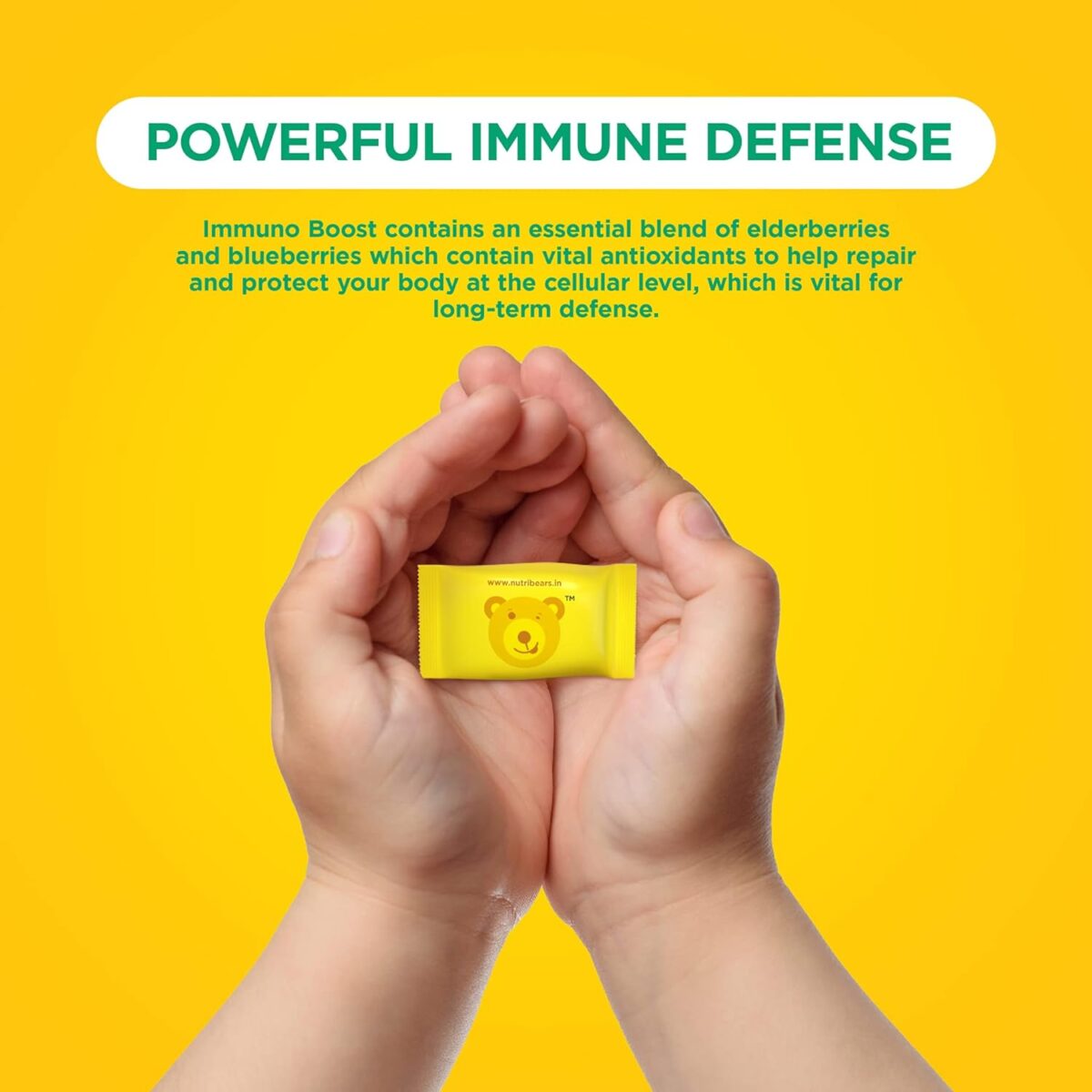 NutriBears Immuno Boost Immunity Gummies for Kids and Adults, (30 Gummy Chews) 2 NutriBears Immuno Boost Immunity Gummies for Kids and Adults, (30 Gummy Chews, Raw Mango Flavour) Vitamin C and E, Zinc, and Natural Elderberry and Blueberry, Advanced Antioxidants - Image 5