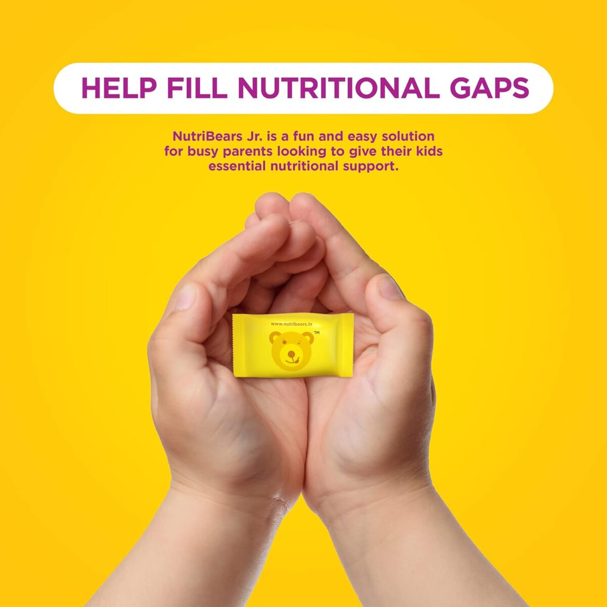 NutriBears Kids Multivitamin Gummies with Vitamins A, C, B, D, and Zinc, 30 Gummy Chewable Bears, Strawberry and Orange Flavour, Supports Daily Wellness and Immune System Support - Image 4