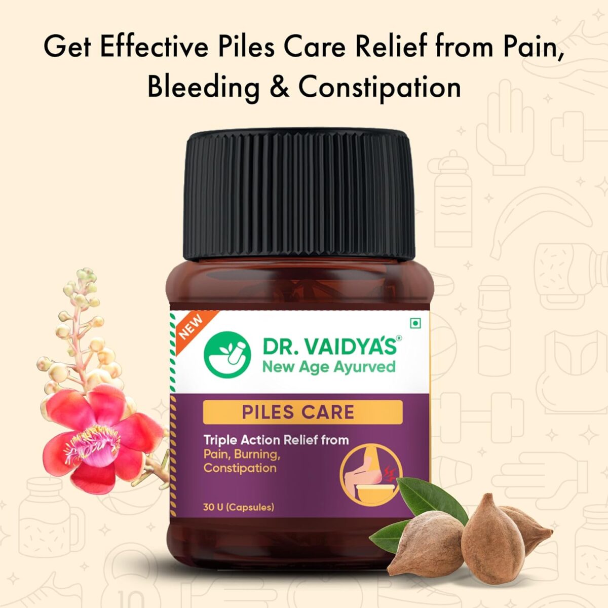 Pack of 2 Dr Vaidya's Piles Care Ayurvedic (30 Pills) - Image 3