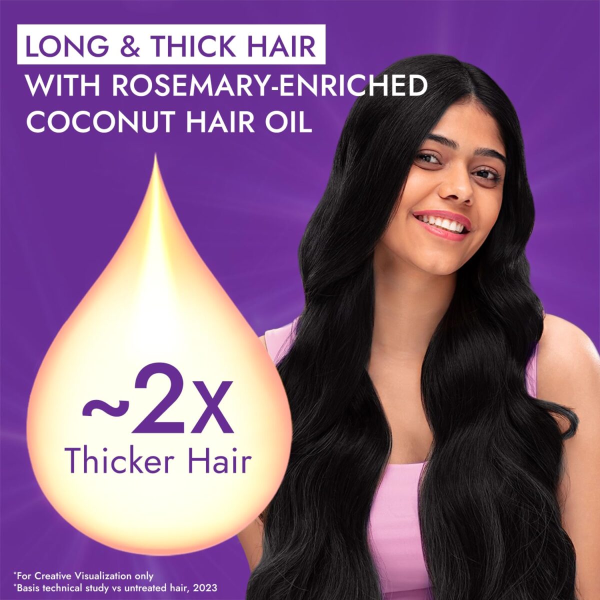 Parachute Advansed Rosemary-enriched Coconut Hair Oil| Rosemary Hair Oil| Superfoods’ Magic| Long & Thick Hair|300 Ml - Image 2