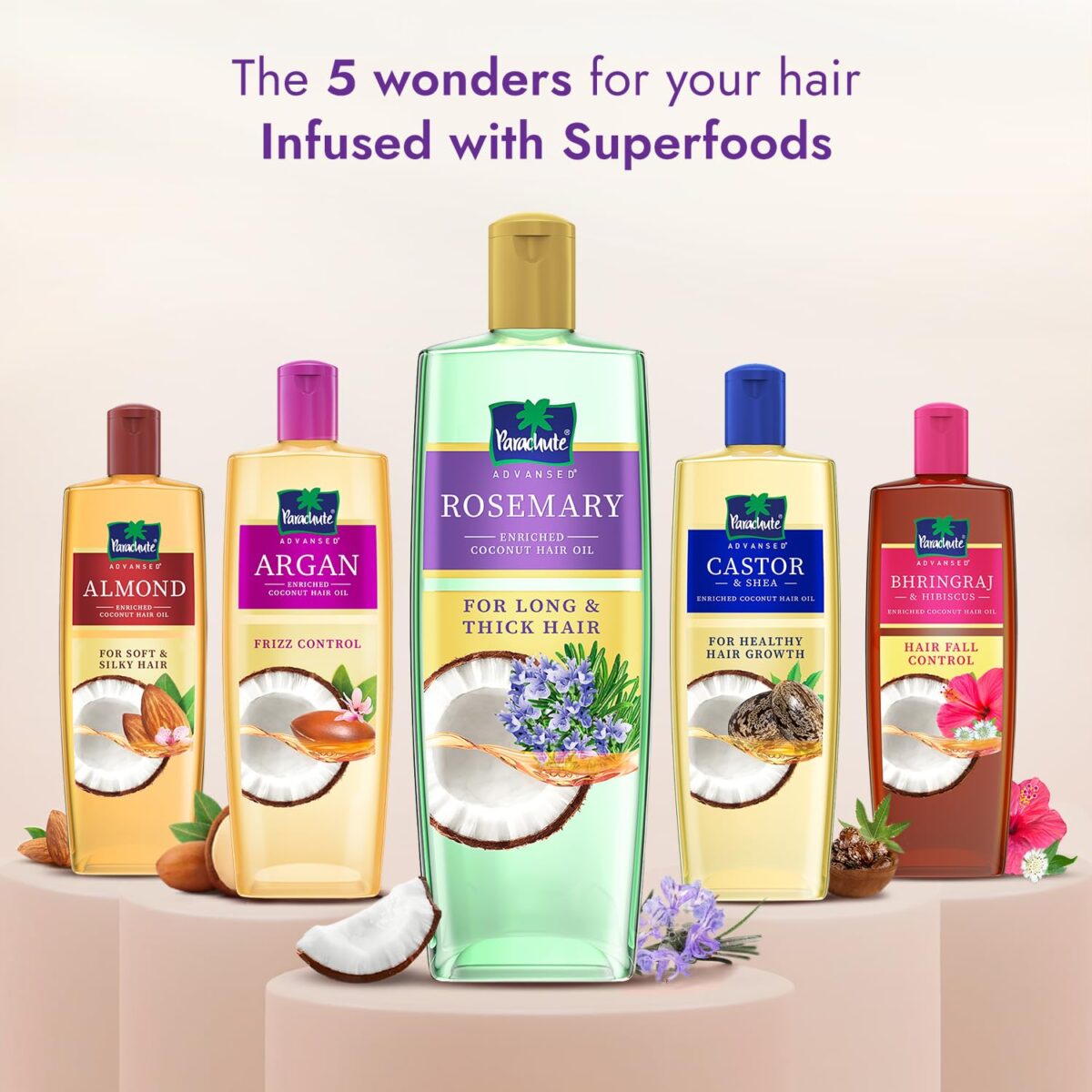 Parachute Advansed Rosemary-enriched Coconut Hair Oil| Rosemary Hair Oil| Superfoods’ Magic| Long & Thick Hair|300 Ml - Image 7