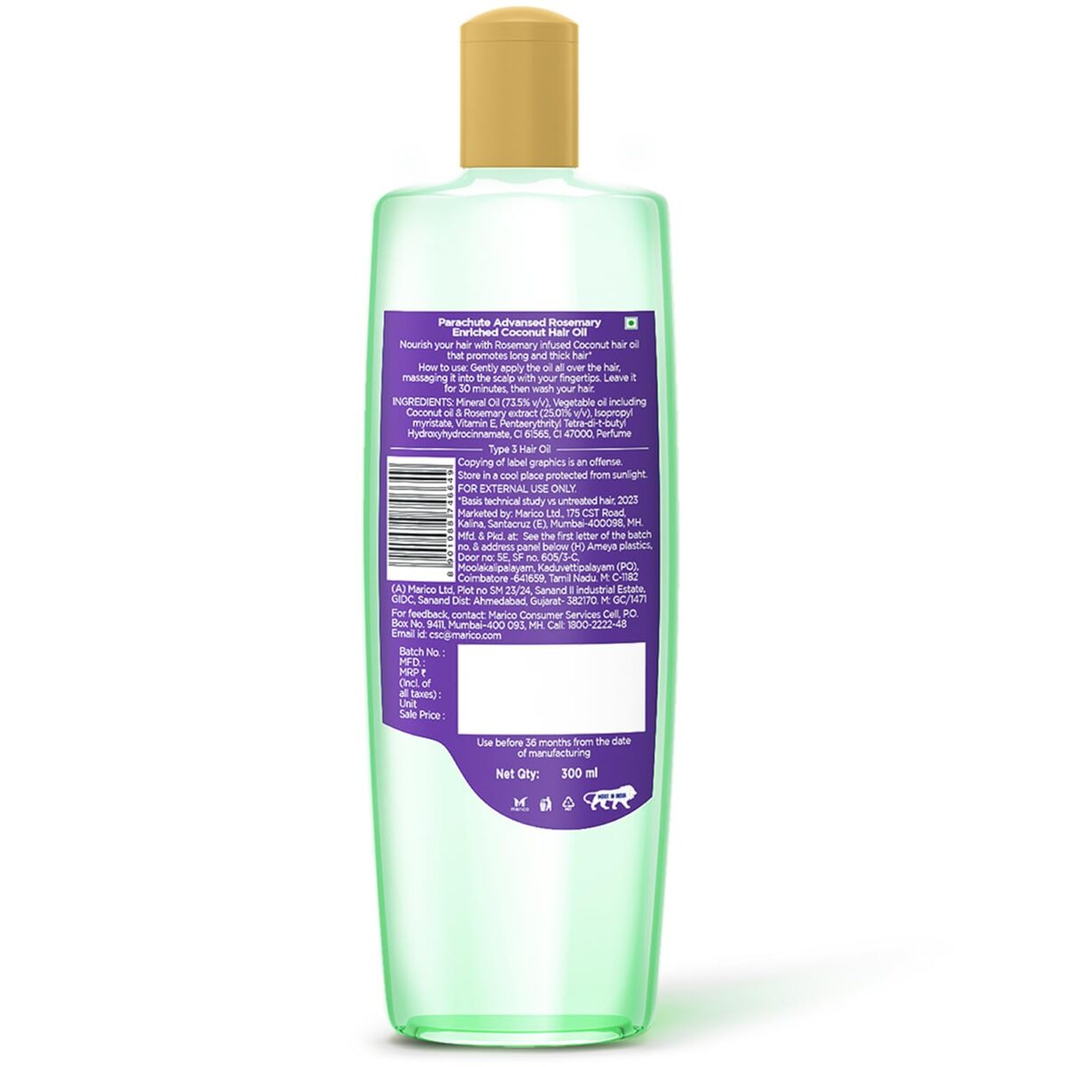 Parachute Advansed Rosemary-enriched Coconut Hair Oil| Rosemary Hair Oil| Superfoods’ Magic| Long & Thick Hair|300 Ml - Image 8