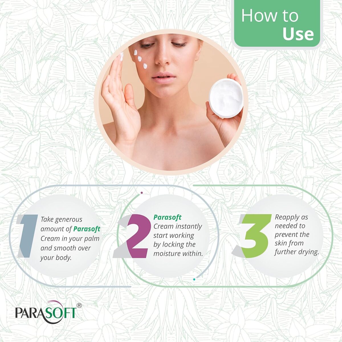 Parasoft Cream for Dry & Dehydrated Skin Intense Moisturizer Nourishing Cold & Winter Cream with Goodness of Aloevera for both Men & Women, Non-Greasy Paraben Free-200 gm - Image 8