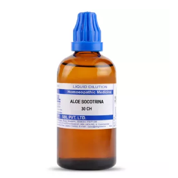 SBL Homeopathic Aloe Socotrina Dilution (30 ML / 100 ML) For Swelling, Piles