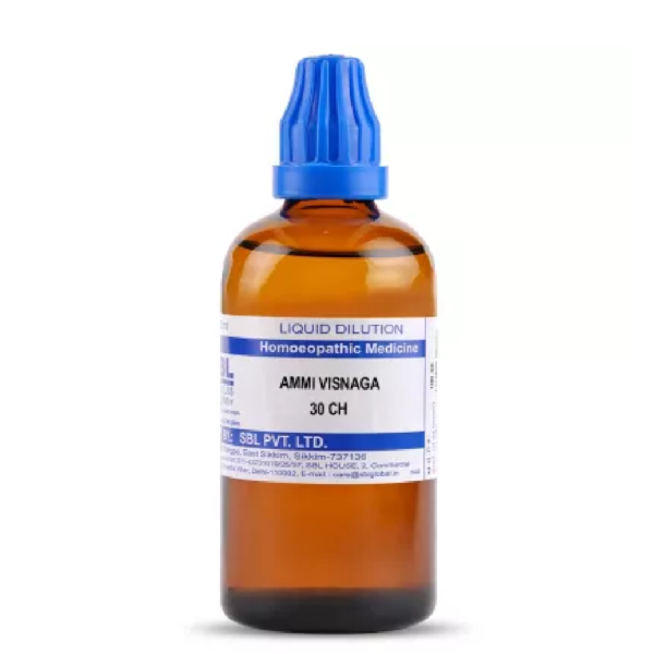 SBL Homeopathic Ammi Visnaga Dilution (30 ML / 100 ML) For Swelling, High Cholesterol