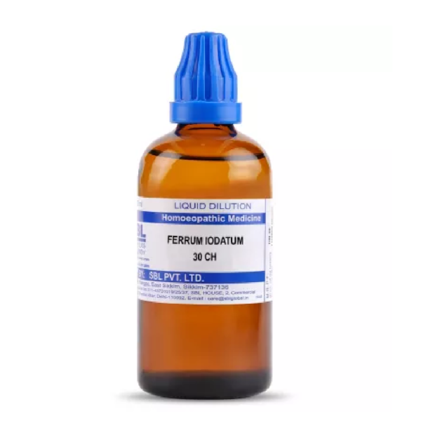 SBL Homeopathic Ferrum Iodatum Dilution (30 ML / 100 ML) For Swelling