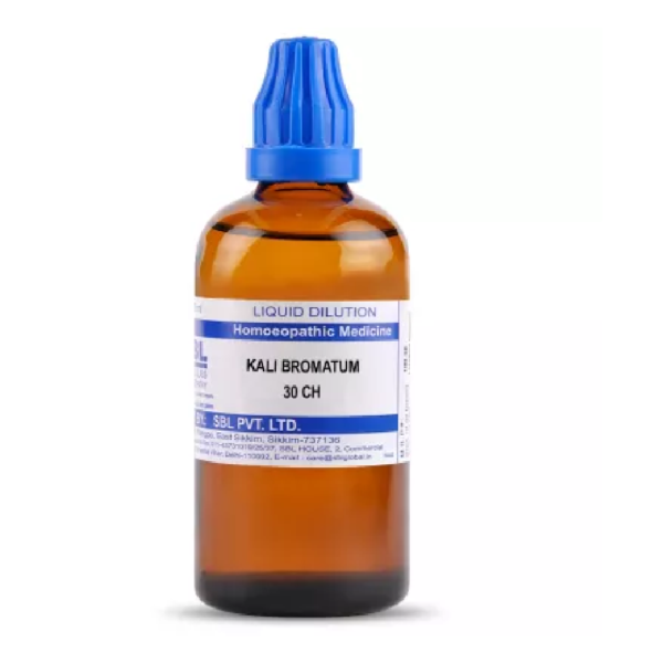 SBL Homeopathic Kali Bromatum Dilution (30 ML / 100 ML) For Acne, Headaches