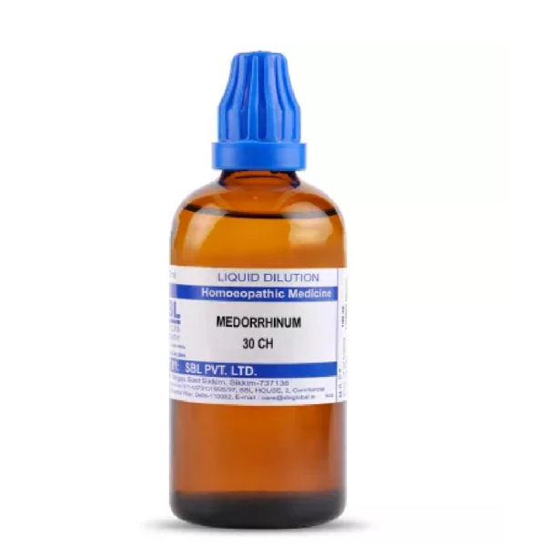 SBL Homeopathic Medorrhinum Dilution (30 ML / 100 ML) For Gout, Ear Pain