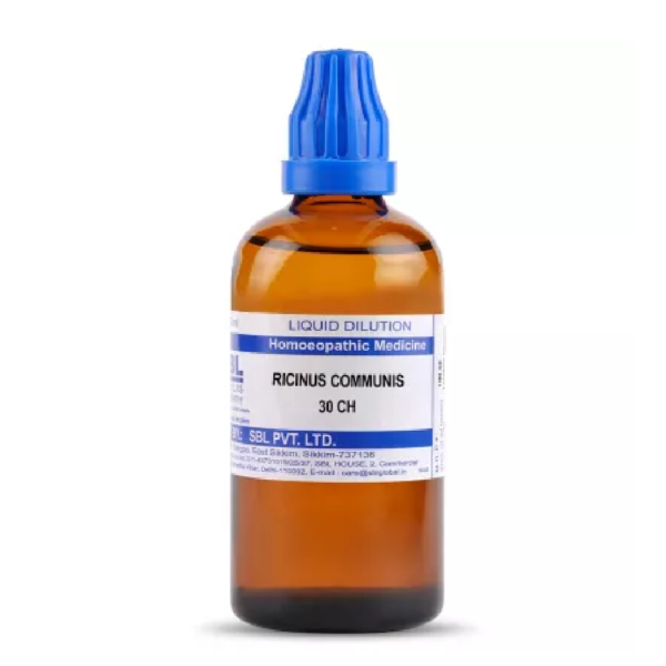 SBL Homeopathic Ricinus Communis Dilution (30 ML / 100 ML) For Diarrhoea, Vomiting