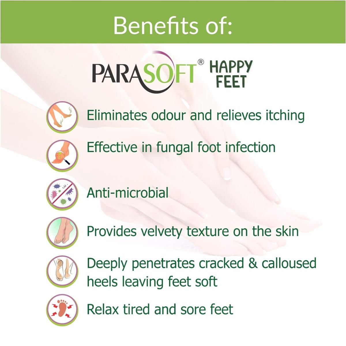 Parasoft Happy Feet -Winter Foot Cream Enriched with Kokum Butter & Wheat Germ Oil for Cracked, Dry & Rough Heels, for Moisturizing & Soothing Chapped Heels - 50 g (Pack of 1) - Image 3