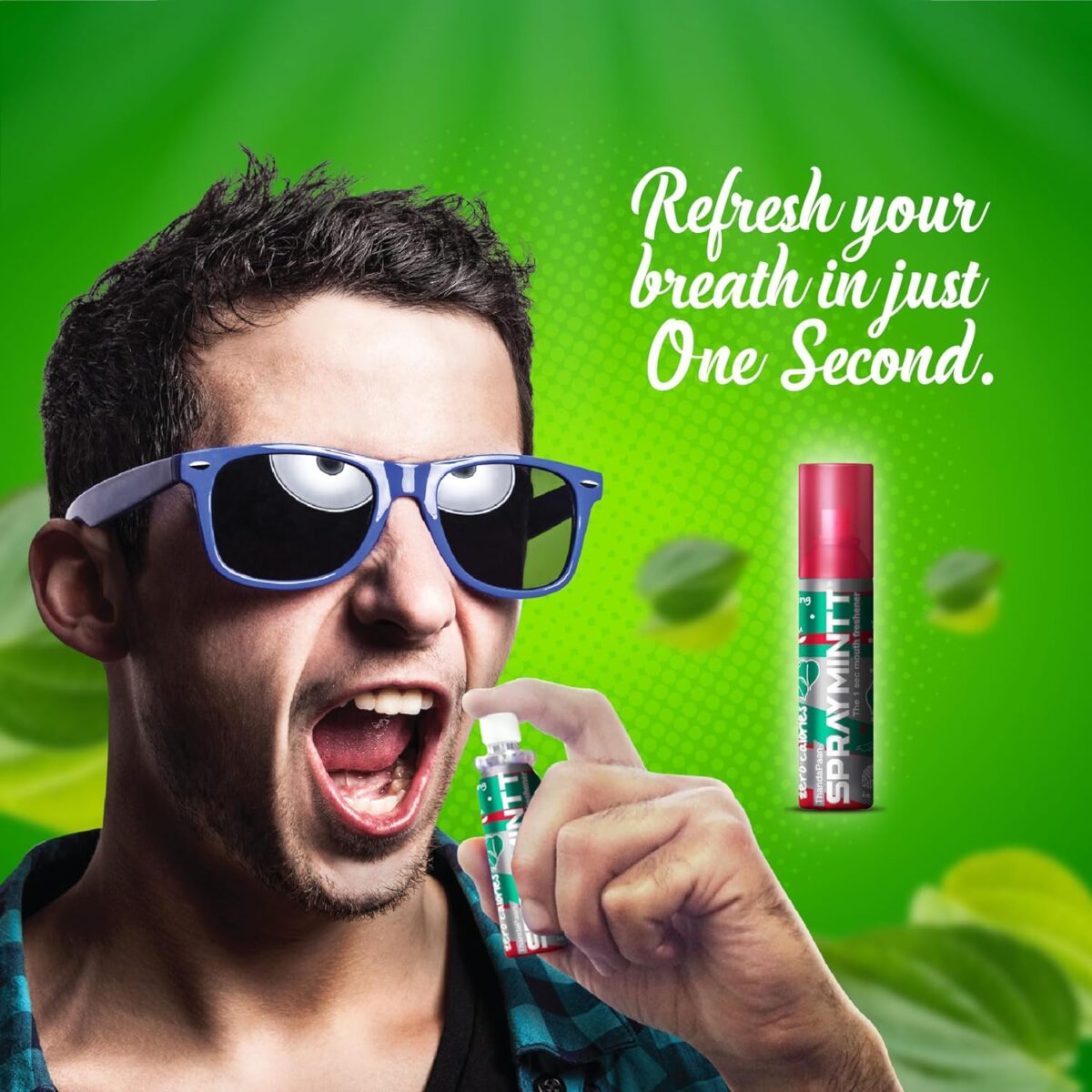 Spraymintt 1 Second Instant Mouth Freshener Spray (15 Gm)- 8 Flavours Combo | Natural Herbal Formulation For Long Lasting Freshness & Germ-Free Mouth | Be Kiss Ready With 175+ Sprays | Pack Of 8 - Image 3