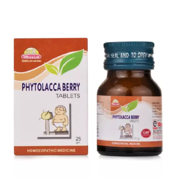 Wheezal Phytolacca Berry Tablet (25gm) For Weight Gain, Obesity (Copy)