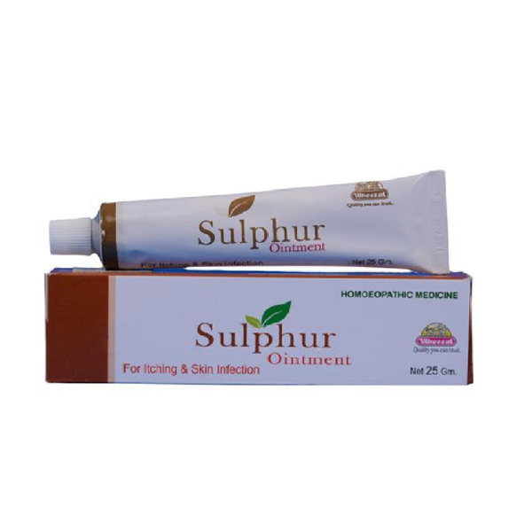 Wheezal Sulphur Ointment (25gm) For Itching, Skin Infections