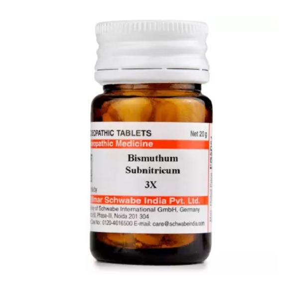 Willmar Schwabe India Bismuthum Subnitricum (20g) For Vomiting, Vertigo, Digestion