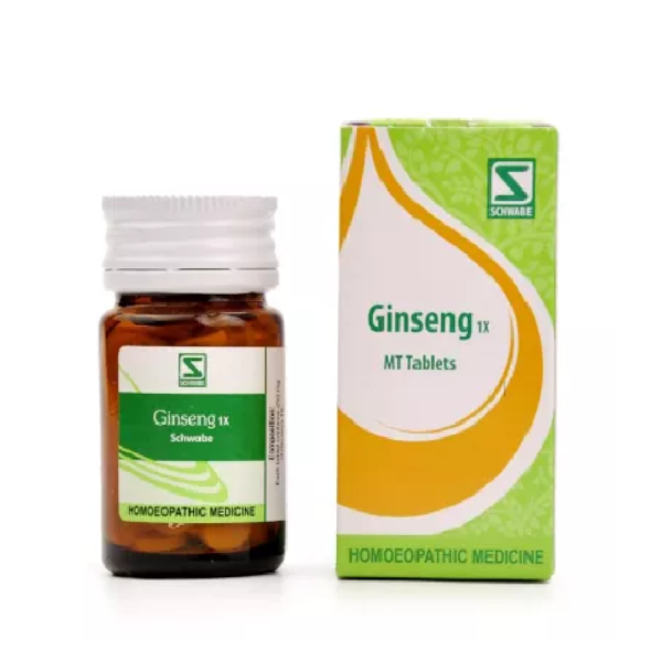 Willmar Schwabe India Ginseng 1X Tablets (20g) For Anxiety & Depression, Vertigo