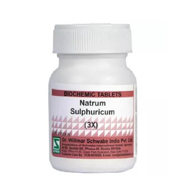 Willmar Schwabe India Natrum Sulphuricum (20g) For Dry Skin, Swellings, Asthma, Headache