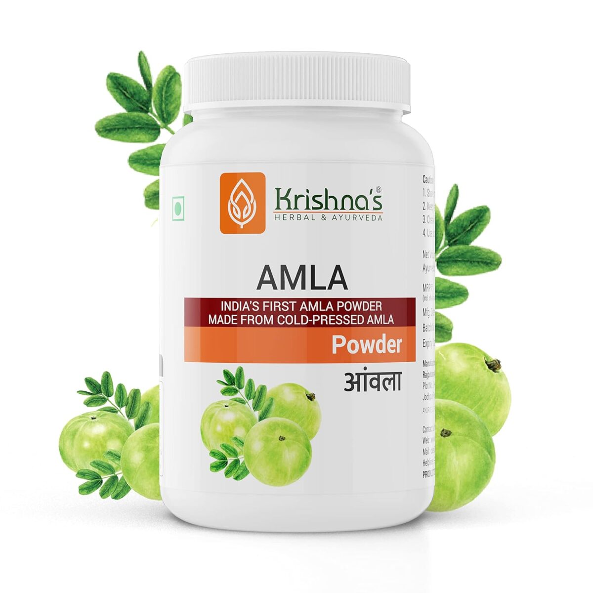 KRISHNA'S HERBAL & AYURVEDA Amla (Phyllanthus Emblica) Powder - (100 Gm) For Hair Care, Skin Care - Image 5