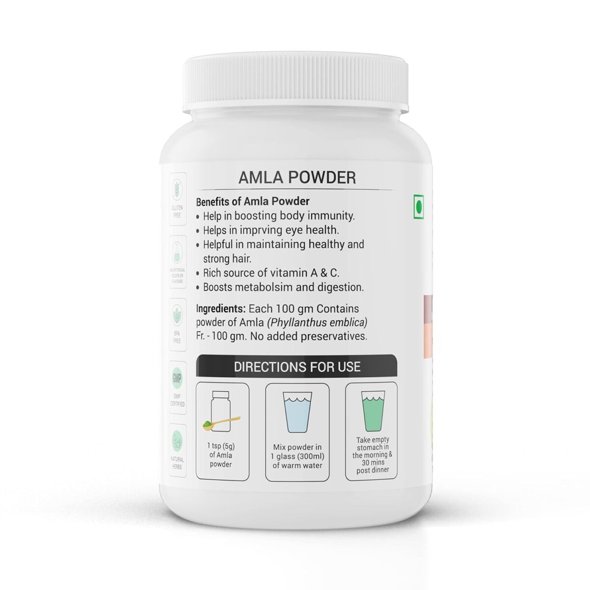 KRISHNA'S HERBAL & AYURVEDA Amla (Phyllanthus Emblica) Powder - (100 Gm) For Hair Care, Skin Care - Image 7