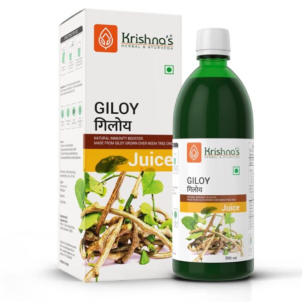 KRISHNA'S HERBAL & AYURVEDA Giloy Juice Immunity Booster - (500 ML) For Immunity Improve