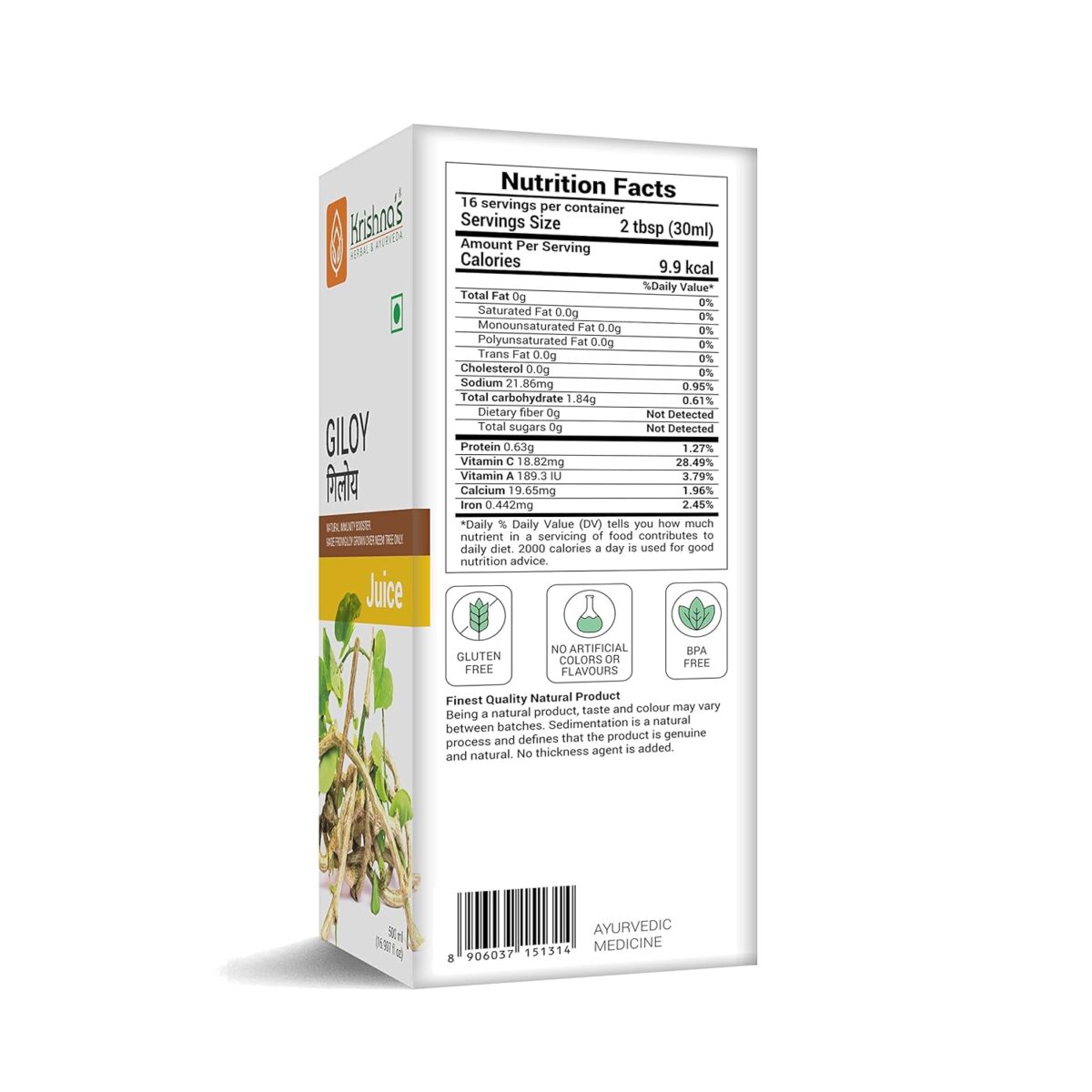 KRISHNA'S HERBAL & AYURVEDA Giloy Juice Immunity Booster - (500 ML) For Immunity Improve - Image 9