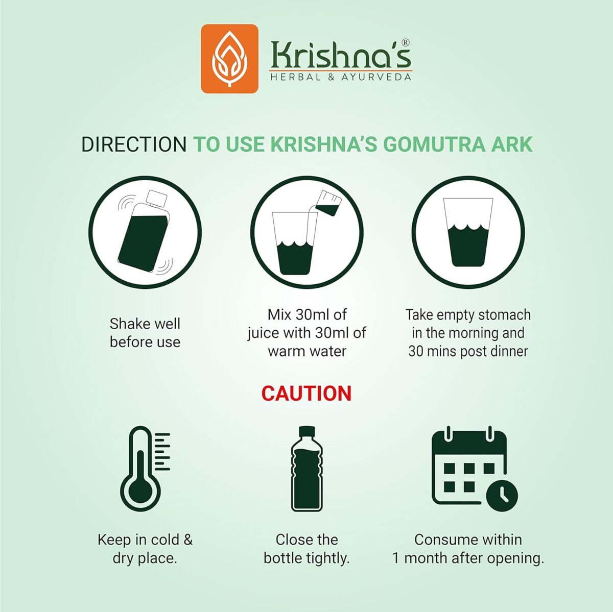 KRISHNA'S HERBAL & AYURVEDA Gomutra Ark Natural detoxifier (500 ML) 5 KRISHNA'S HERBAL & AYURVEDA Gomutra Ark | Natural detoxifier| 100% Pure & Natural Go Ark | Indian Tharparakar Gomutra | Sugar free Juice with No Added Color or Flavour - (500 ML) - Image 5