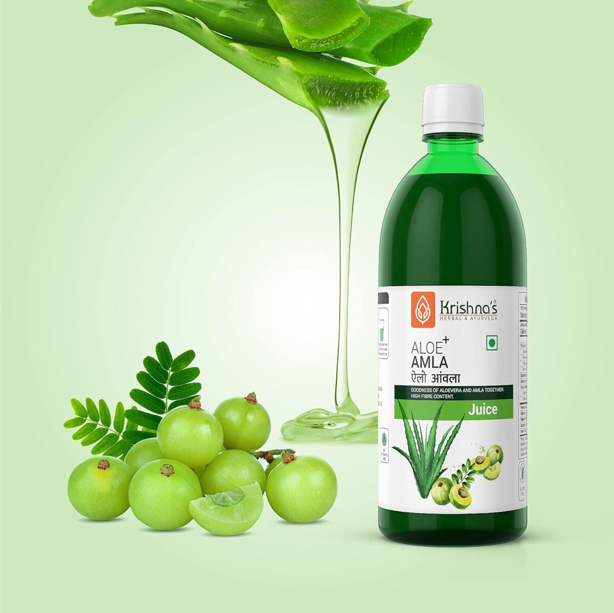 Krishna's Aloe Vera Amla Mix Juice - (500 ML) For Acne And Pimples, Hair Care - Image 5