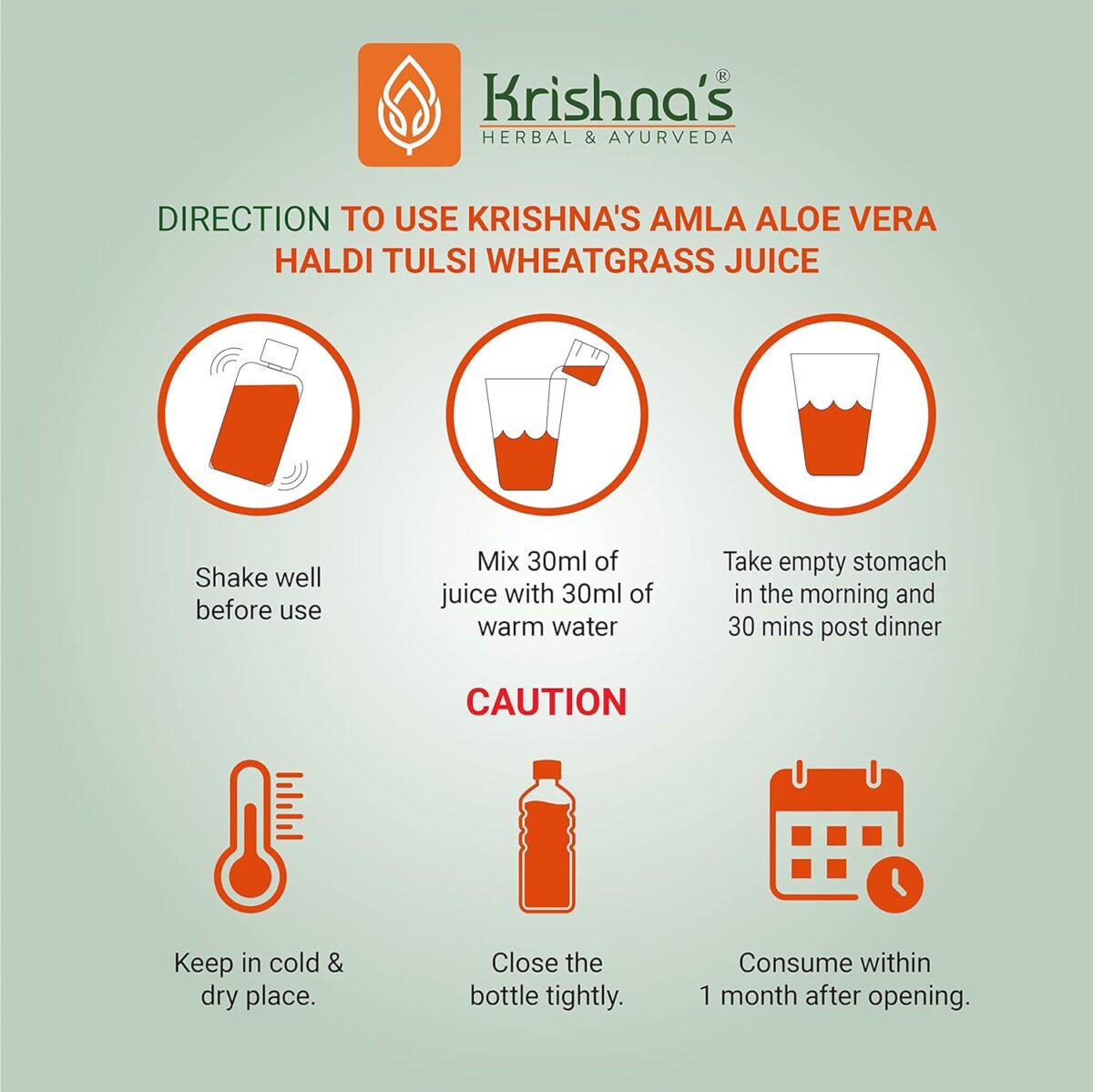 Krishna's Amla Aloe Vera Wheat-grass, Haldi & Tulsi Juice - (500 ml) For Constipation, Acidity And Indigestion - Image 6
