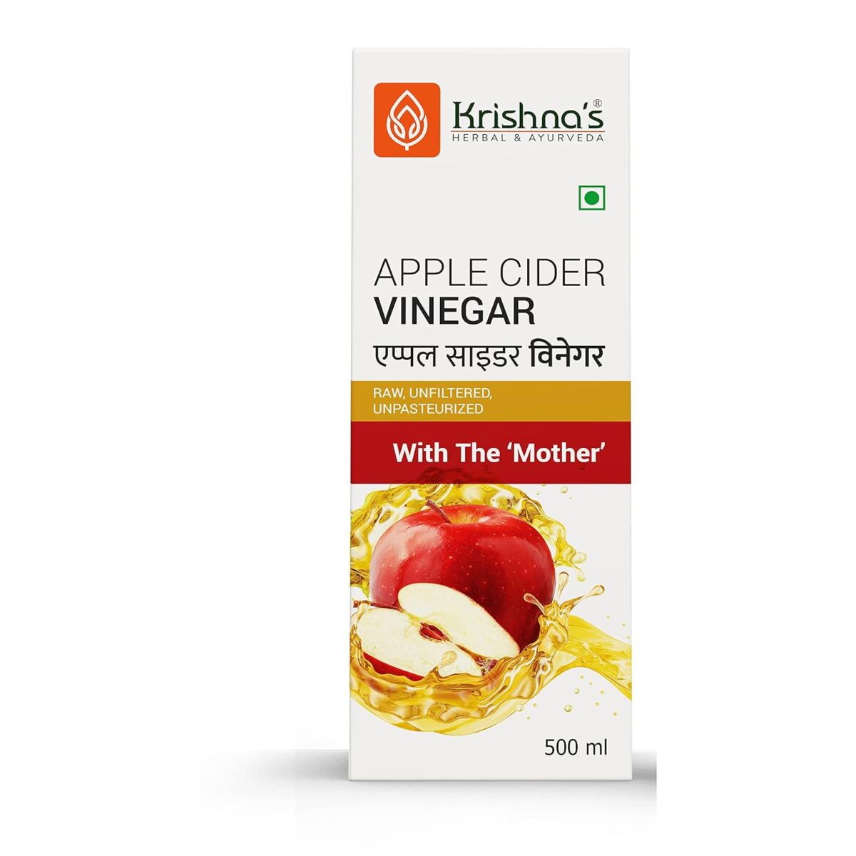 Krishna's Apple Cider Vinegar - (500 Ml) For Weight Loss, Digestion - Image 2
