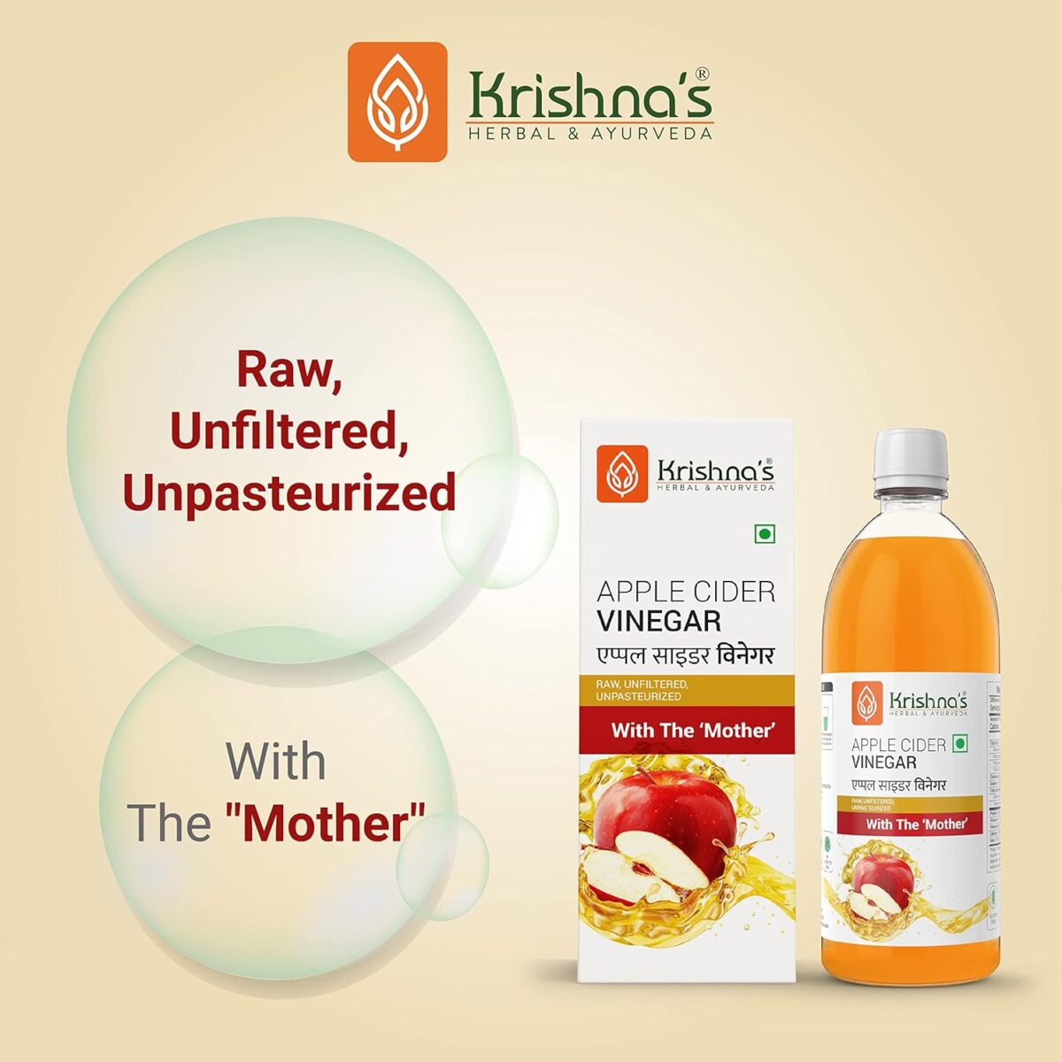 Krishna's Apple Cider Vinegar - (500 Ml) For Weight Loss, Digestion - Image 4