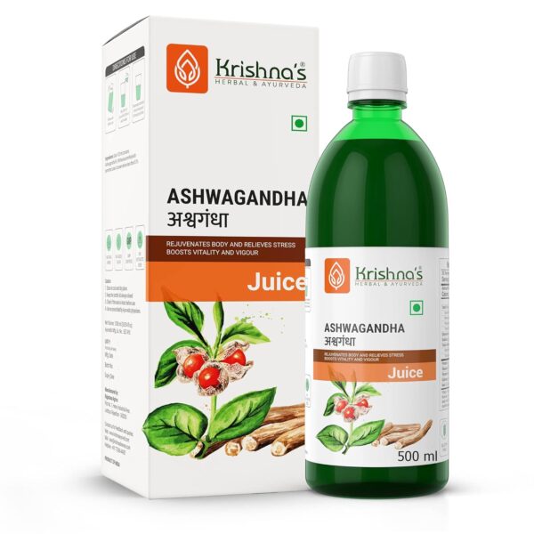 Krishna's Ashvagandha Juice - (500 ML) For Reduce Stress & Anxiety