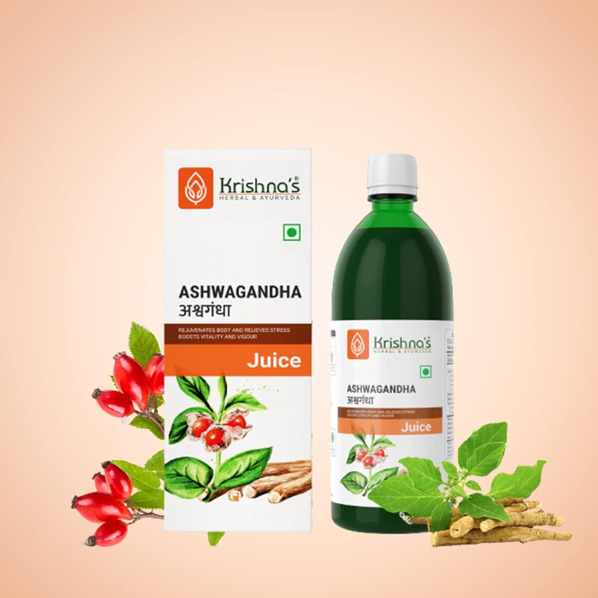 Krishna's Ashvagandha Juice - (500 ML) For Reduce Stress & Anxiety - Image 5