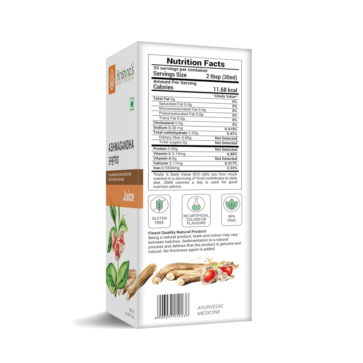 Krishna's Ashvagandha Juice - (500 ML) For Reduce Stress & Anxiety - Image 9