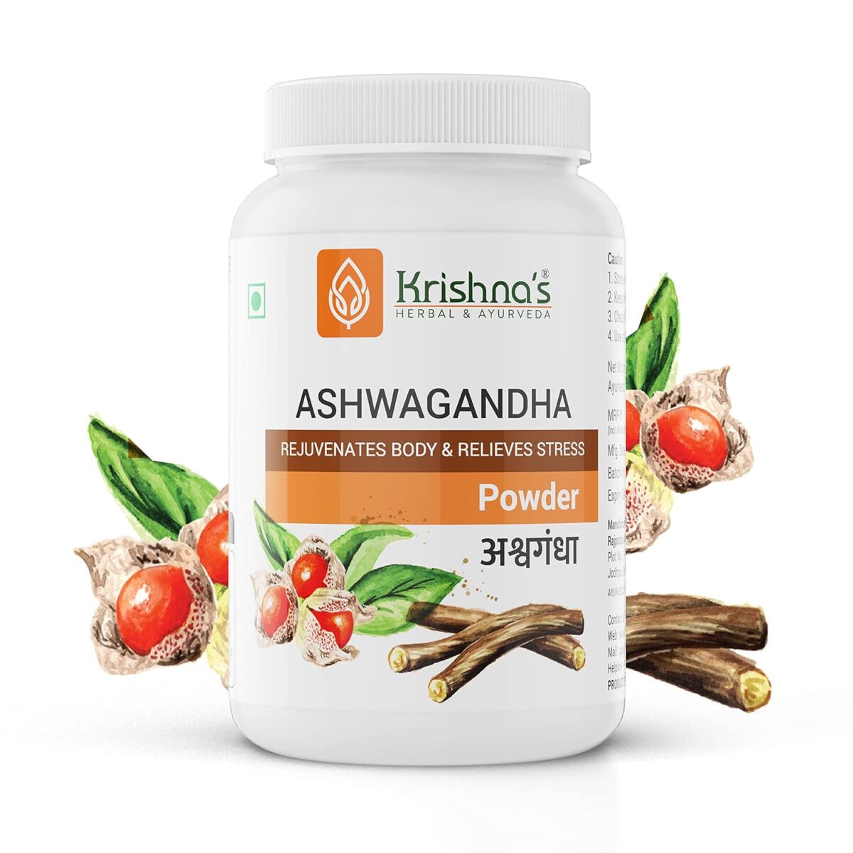 Krishna's Ashwagandha Powder Strength Vitality and Stress Management | Aswagandhada powder | Withania Somnifera | Pure Ashvagandha power | Asvagandha original powder | ashvgandha - (100 gram) - Image 4