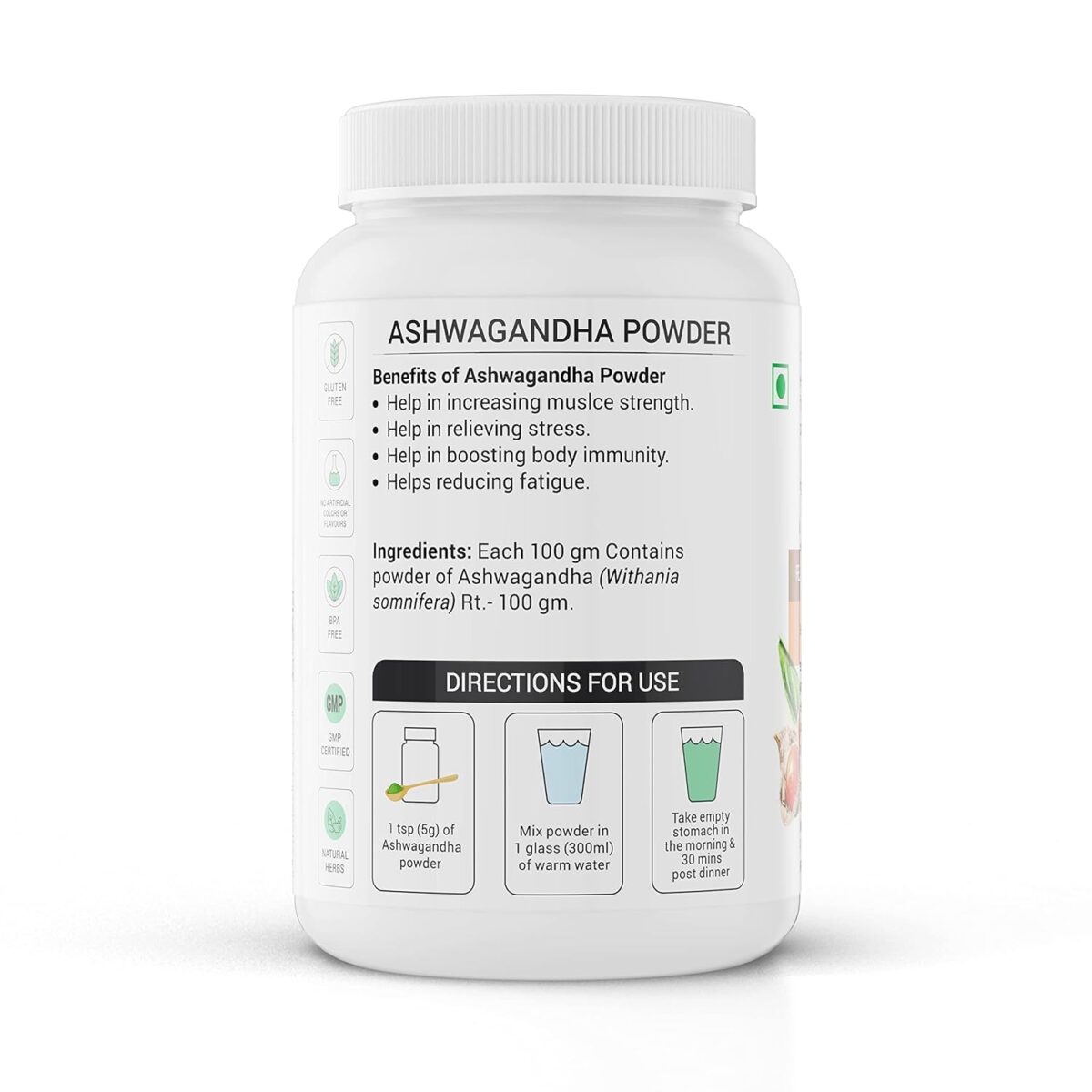 Krishna's Ashwagandha Powder Strength Vitality and Stress Management | Aswagandhada powder | Withania Somnifera | Pure Ashvagandha power | Asvagandha original powder | ashvgandha - (100 gram) - Image 2