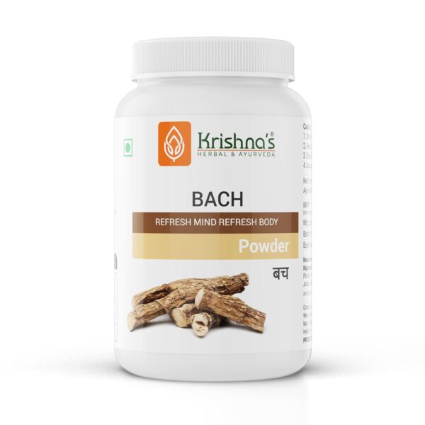 Krishna's Bach Vacha Powder (Acorus Calamus) Sweet Flag Powder - (100 gram) For Improves The Immune System
