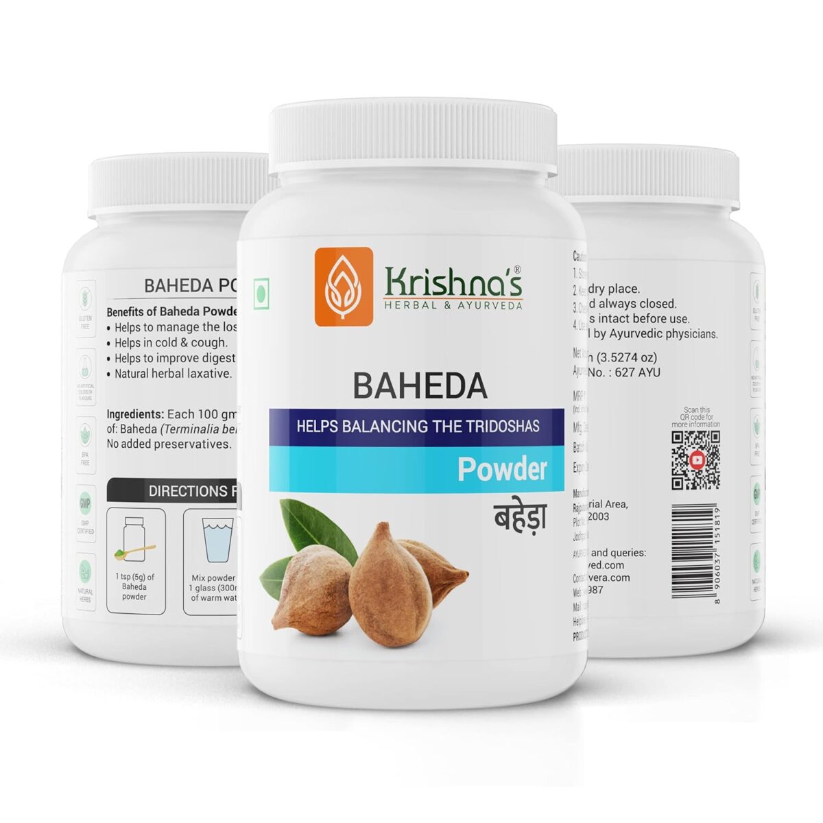 Krishna's Baheda (Terminalia bellerica) Powder - (100 Gm) For Digestion - Image 7