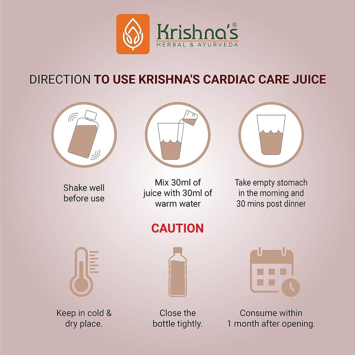 Krishna's Cardiac Care Juice - 500 ml 6 Krishna's Cardiac Care Juice - (500 ML) For Weakness, Nausea - Image 6