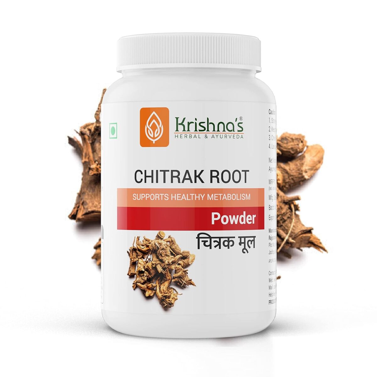 Krishna's Chitrak Root (Plumbago zeylanica) Powder - (100 Gm) For Digestion - Image 5