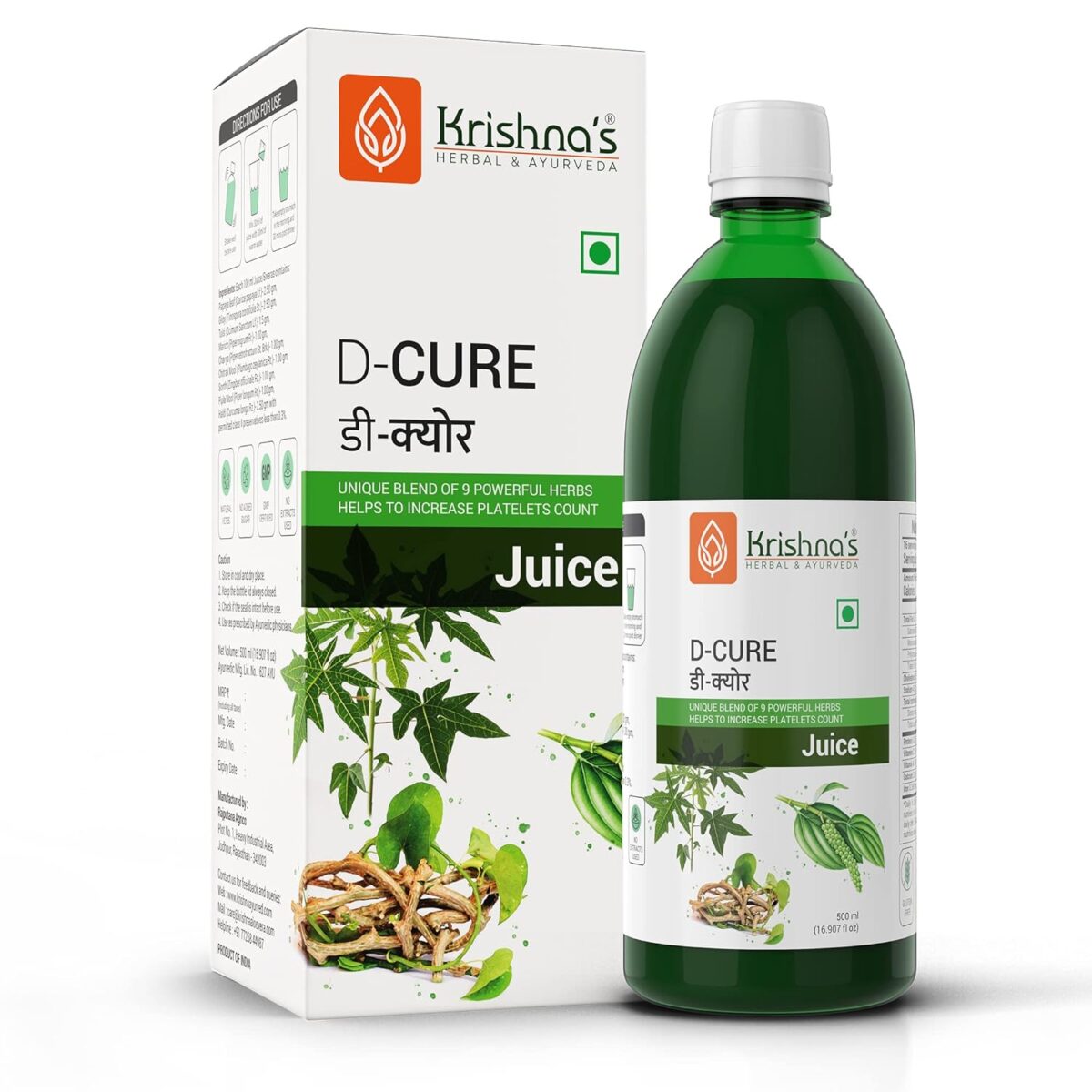 Krishna's D Cure Juice -(500 ML) For Improves The Immune System - Image 1