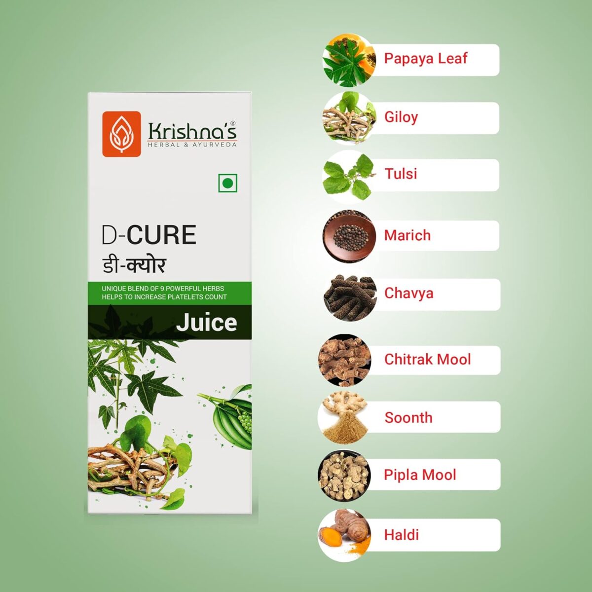 Krishna's D Cure Juice -(500 ML) For Improves The Immune System - Image 3