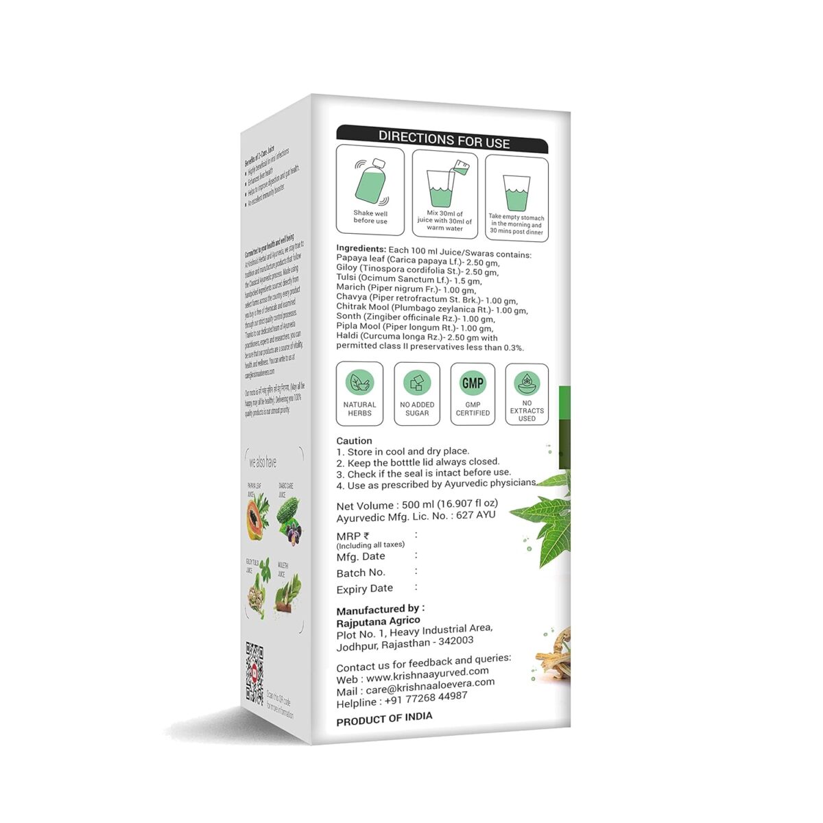 Krishna's D Cure Juice -(500 ML) For Improves The Immune System - Image 9