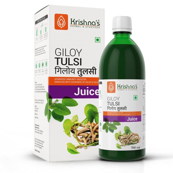 Krishna's Giloy Tulsi - (500 ML) For Improves The Immune System, Anti Viral