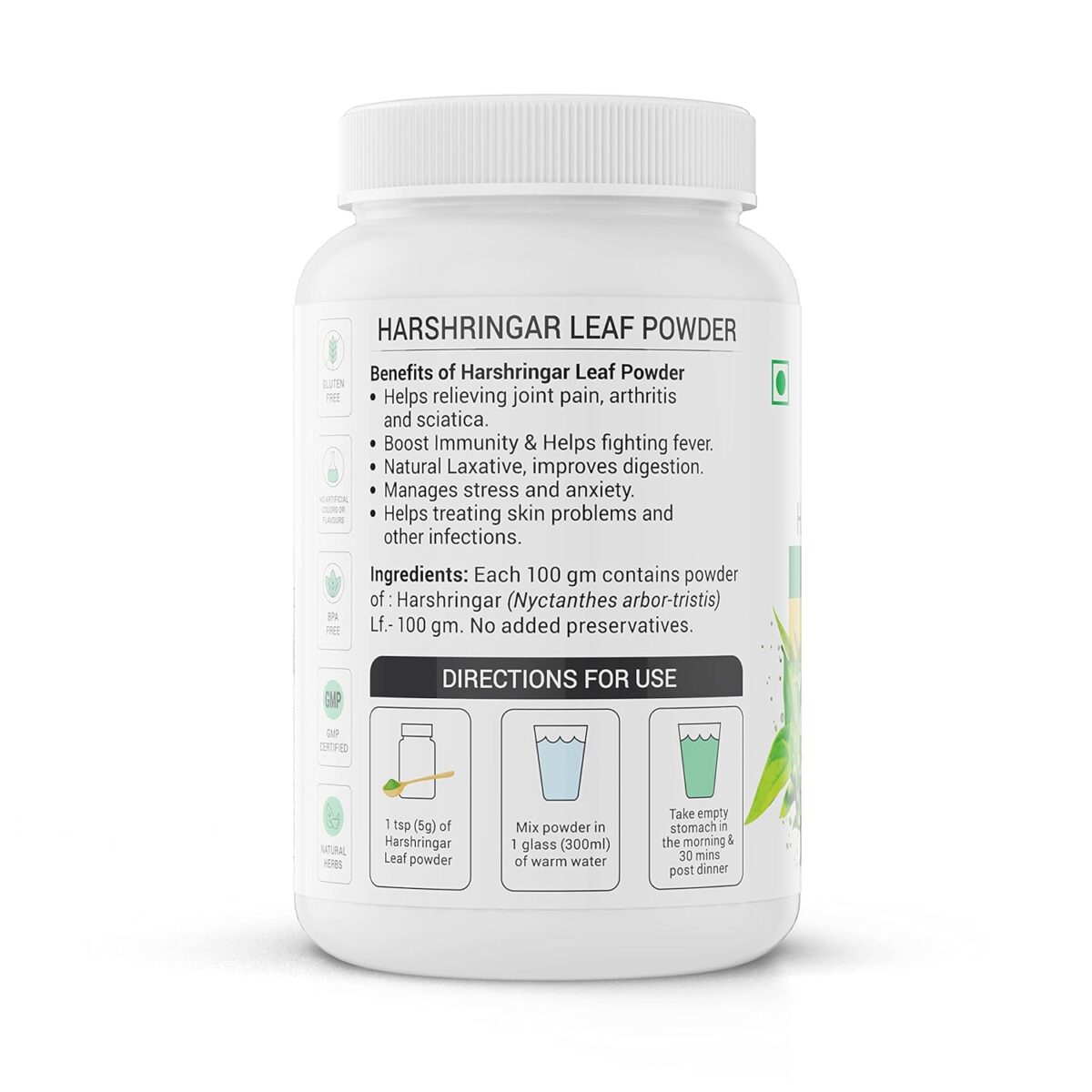 Krishna's Harshringar Leaf Powder (100 Gm) For - Image 7