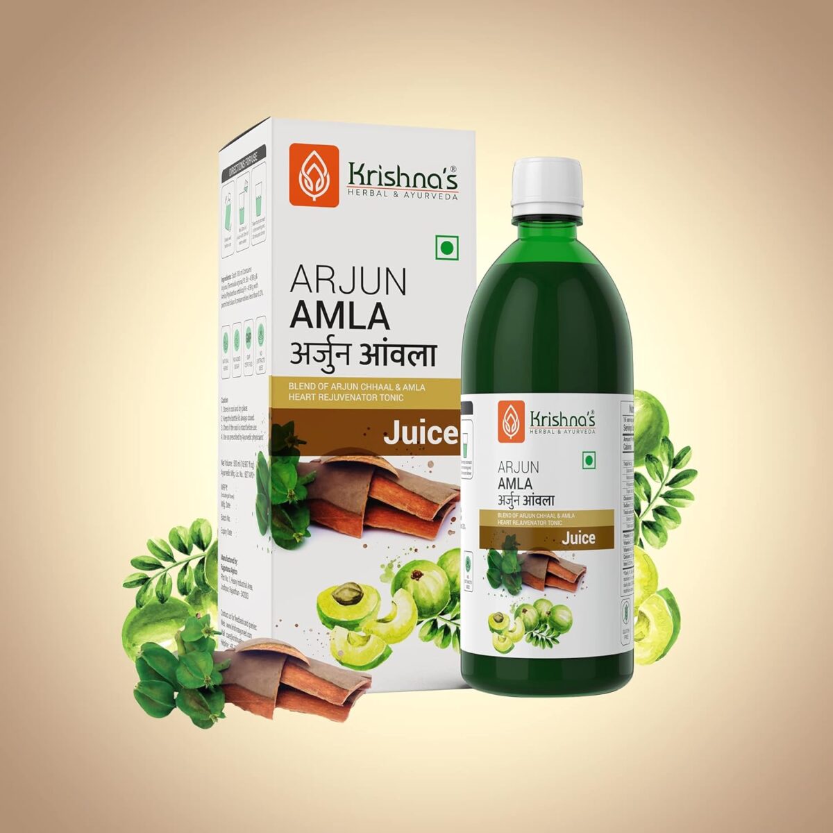 Krishna's Herbal & Ayurveda Arjun Amla Juice - (500 ML) For Body Weakness, Hair Fall - Image 5