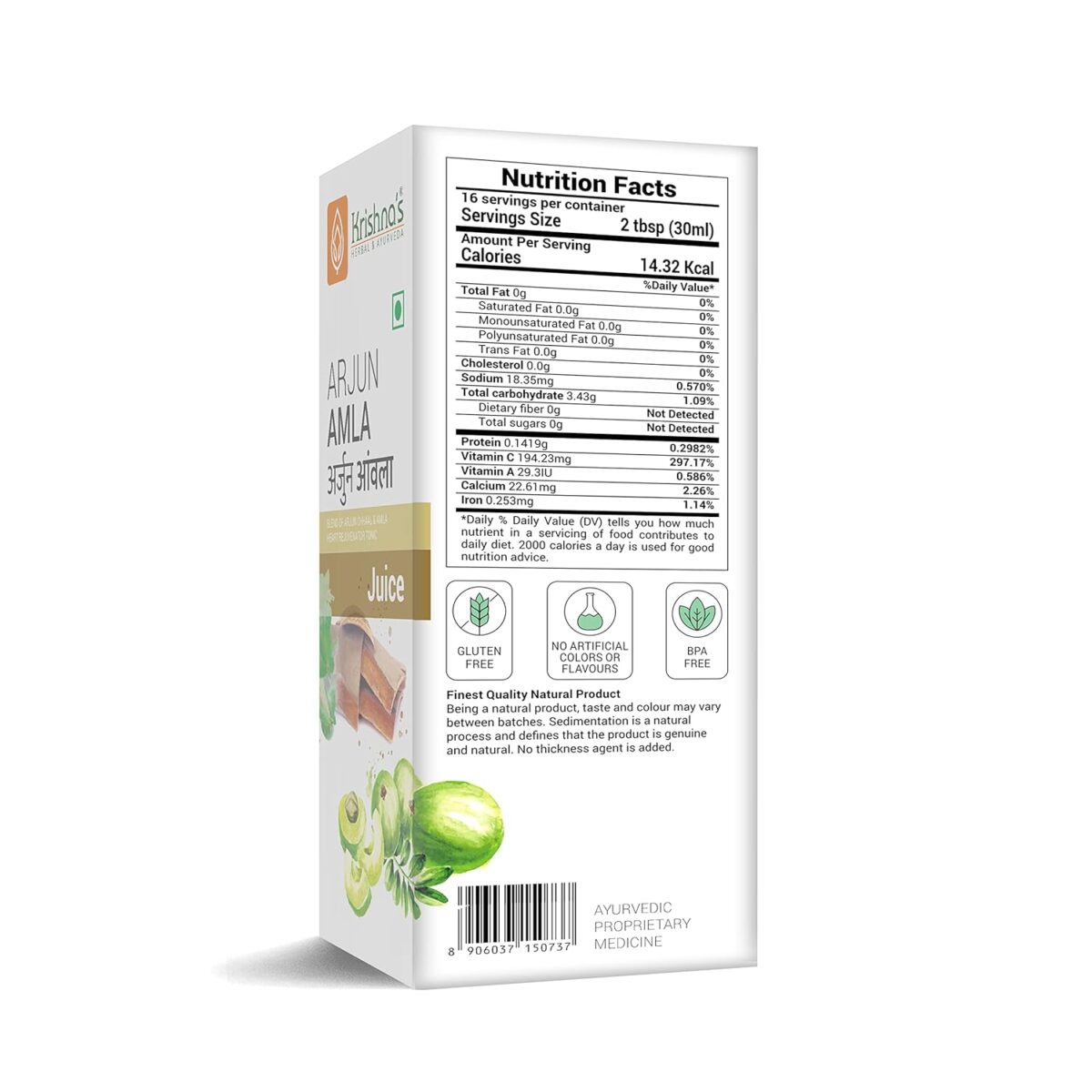 Krishna's Herbal & Ayurveda Arjun Amla Juice - (500 ML) For Body Weakness, Hair Fall - Image 8