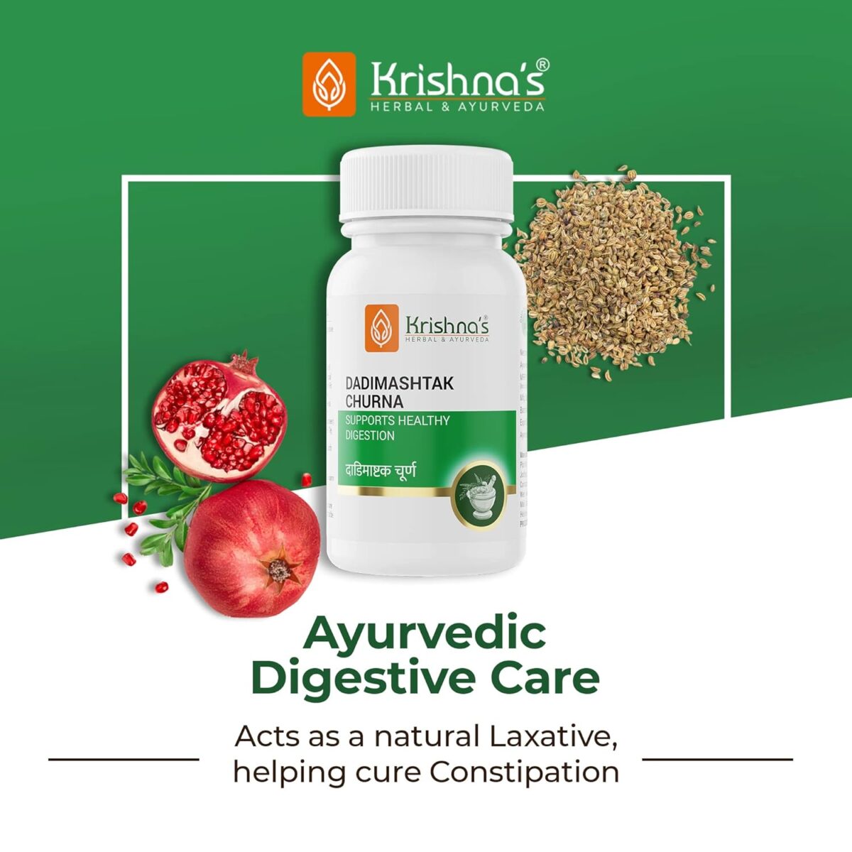 Krishna's Herbal and Ayurveda Dadimashtak Churna (50 Gm) For Constipation - Image 2