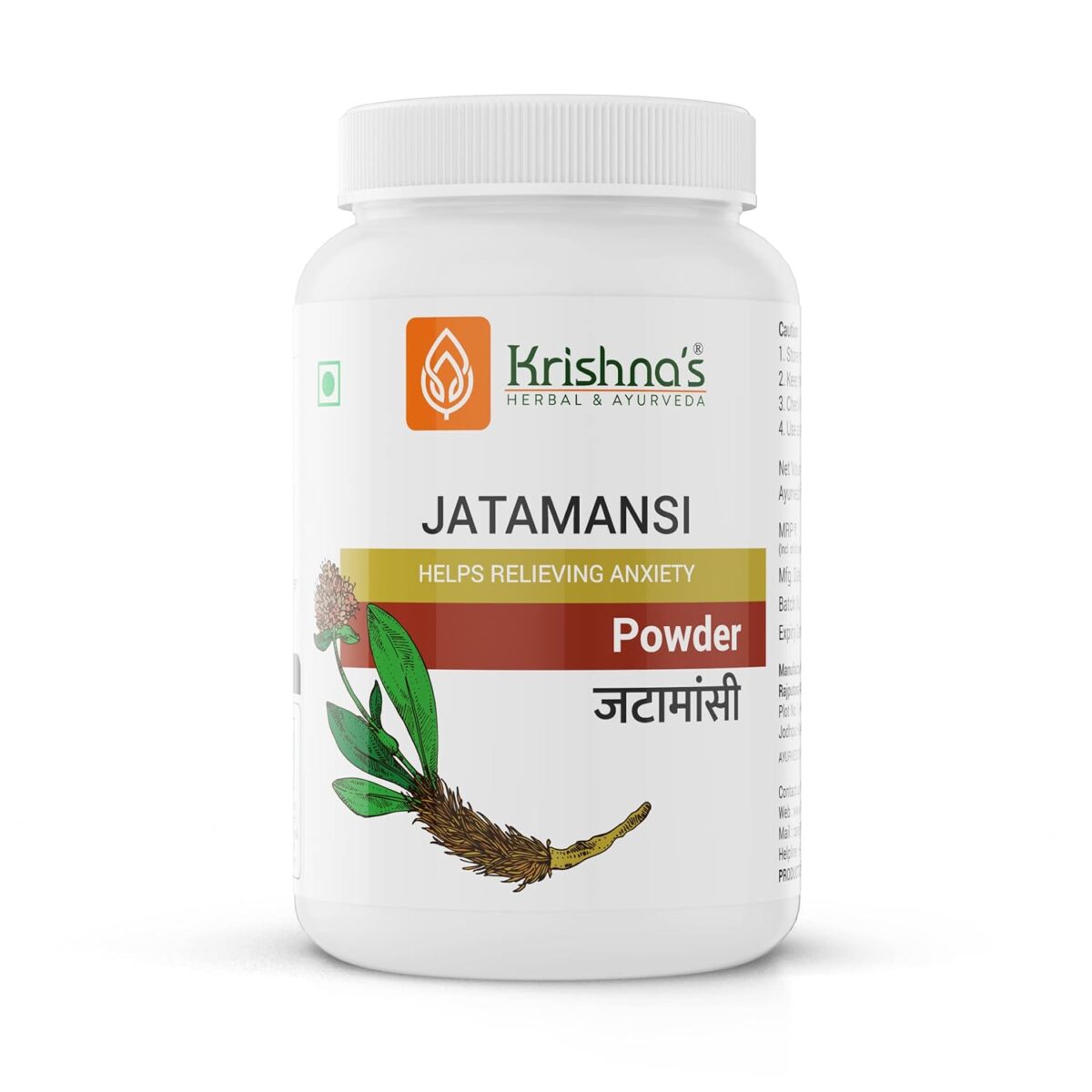Krishna's Jatamansi (Nardostachys jatamansi) Powder - 100 g 1 Krishna's Jatamansi (Nardostachys jatamansi) Powder - (100 Gm) For Anxiety - Image 1